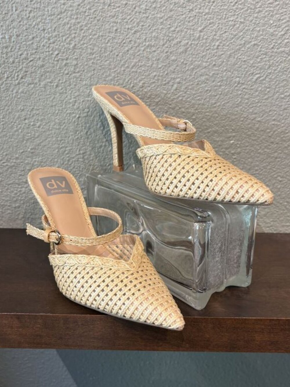 Dolce Vita Geanie Natural Raffia Heel
